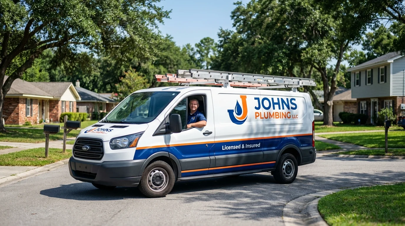 Johns Plumbing LLC service van in Punxsutawney, PA