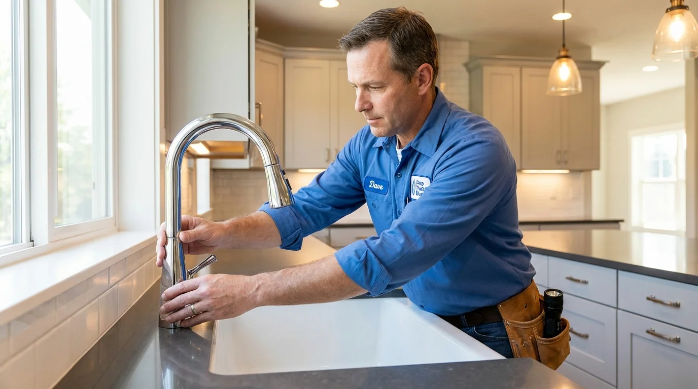 Kitchen faucet installation by Johns Plumbing LLC in Punxsutawney