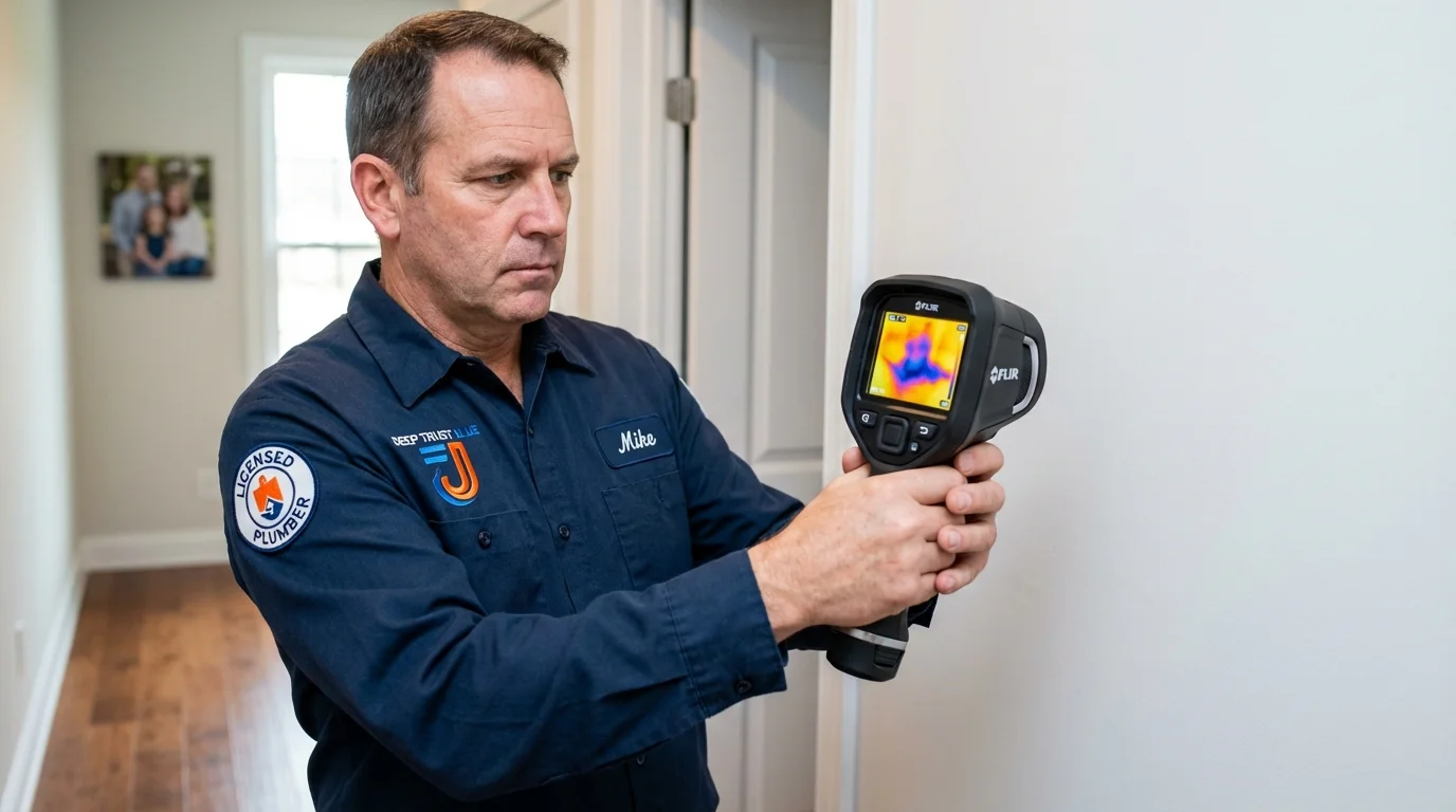 Thermal imaging leak detection by Johns Plumbing LLC in Punxsutawney